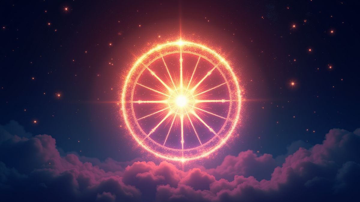 Glanzend droomwiel met magische effecten.