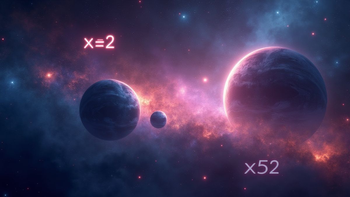 Multiplikatoren, die in einer galaktischen Umgebung schweben.