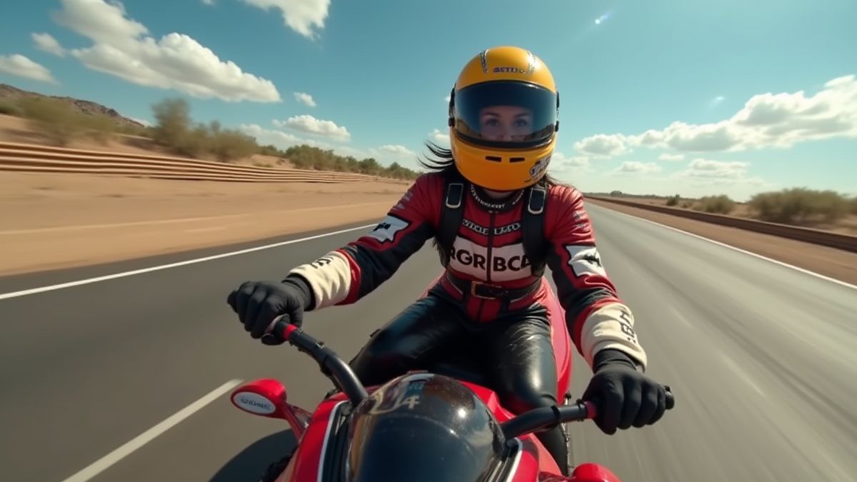 Pilote recueillant des symboles Nitro lors d'une course à grande vitesse.