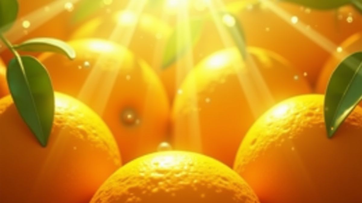 Citrons et oranges animés sous la lumière du soleil.