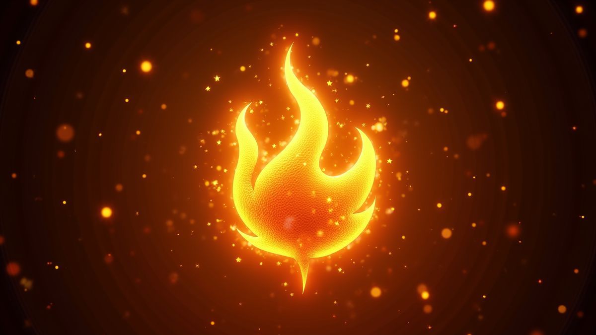 Un symbole wild brillant entouré de scintillements dorés.