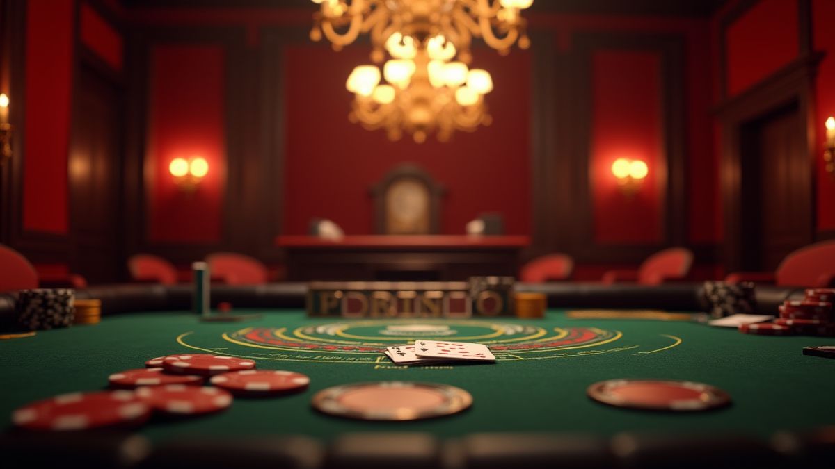 Mesa de blackjack en un casino europeo