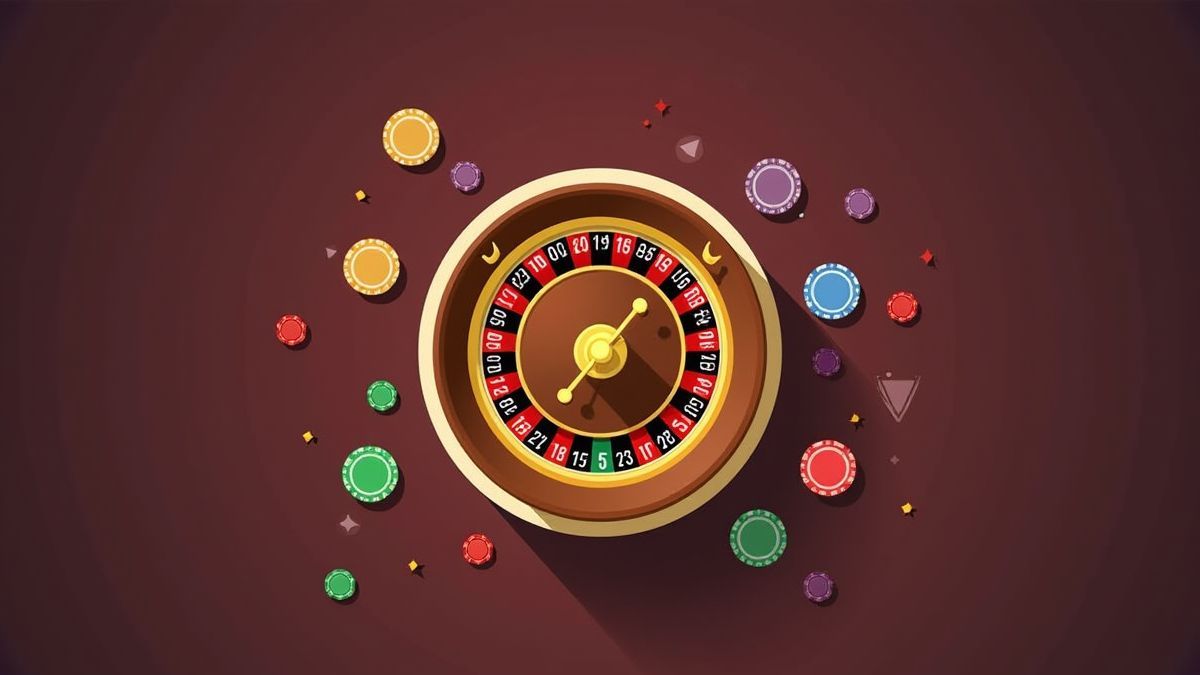 Roue de roulette tournant avec des jetons et des petites mises sur la table.