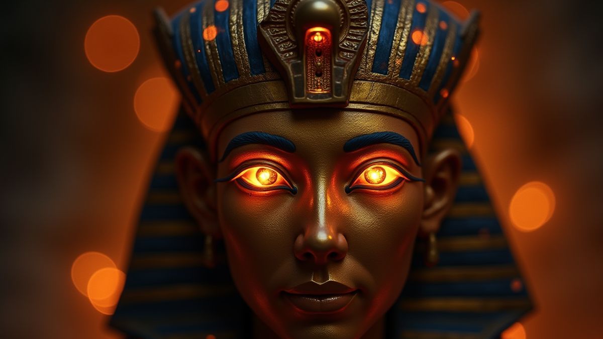 Krone einer ägyptischen Königin mit mystischen Details.