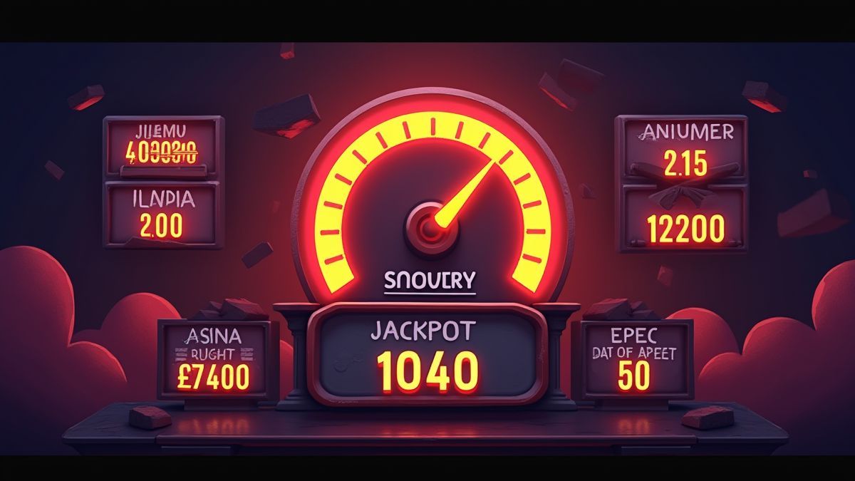 Interfaz de casino com medidor de jackpot brilhante e botões temáticos de super-heróis.