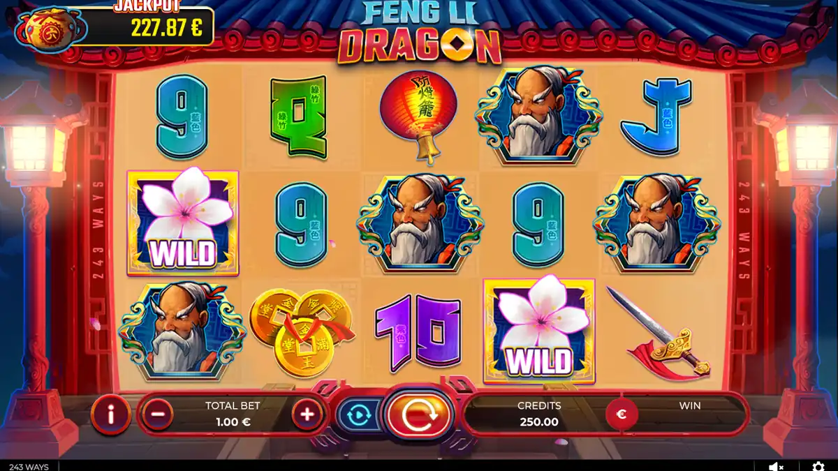 Feng Li Dragon Grundspiel-Bildschirm