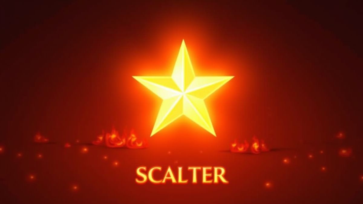 Leuchtender Stern zwischen Flammen, der den Scatter symbolisiert.