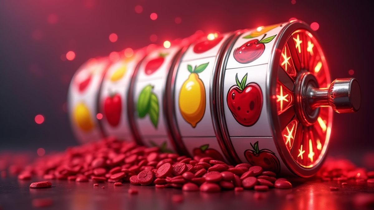 Carretes coloridos con frutas clásicas de slots