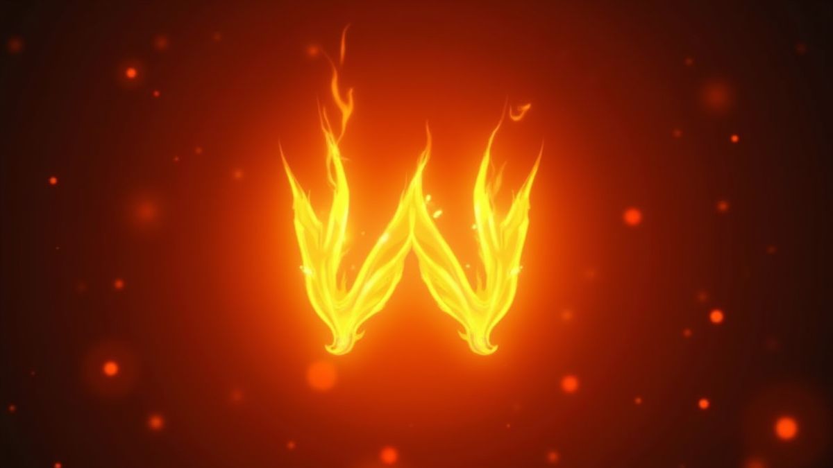 Símbolo Wild ardiente que brilla intensamente.