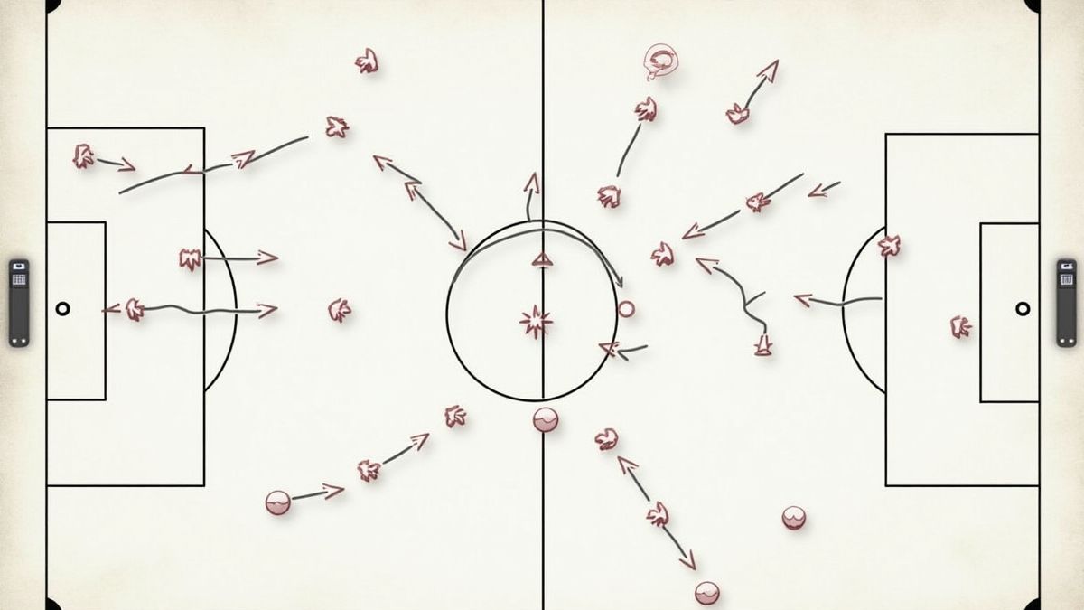 Football coach's strategy board.