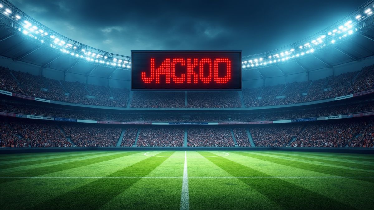 Marcador de estadio mostrando cantidades de jackpot