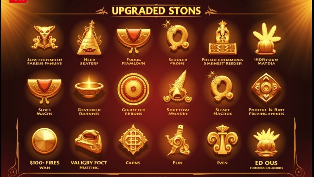 Símbolos dorados mejorados en un entorno glamuroso.