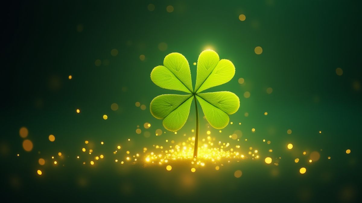 Trèfle brillant entouré de destins