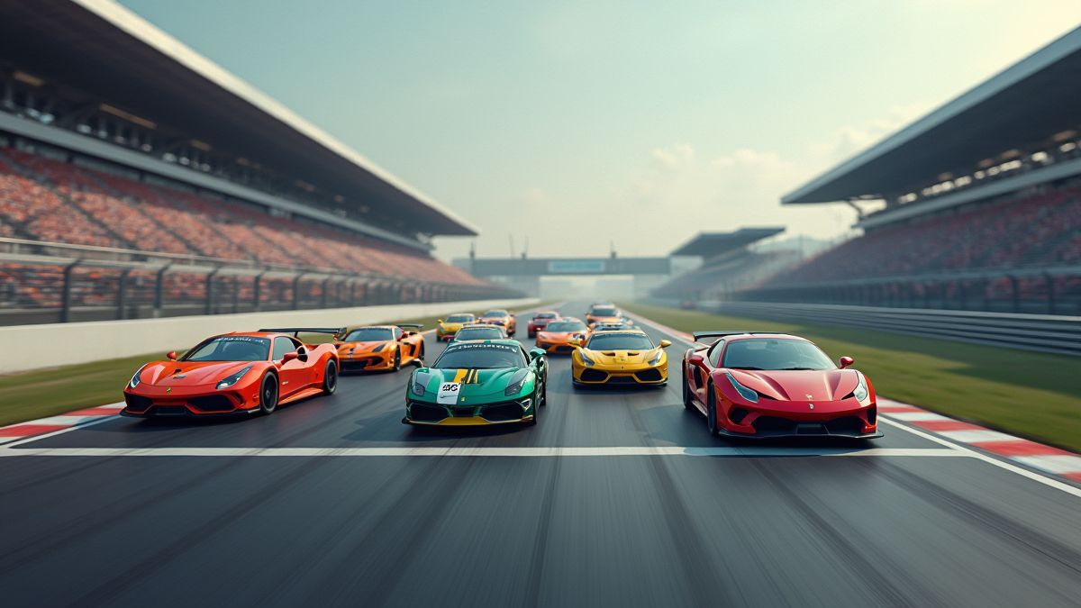 Course de voitures colorées dans Freaky Cars Slot