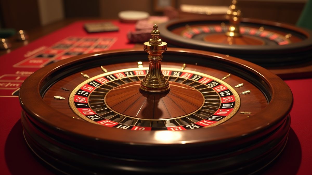 Roulette in einem eleganten französischen Casino.