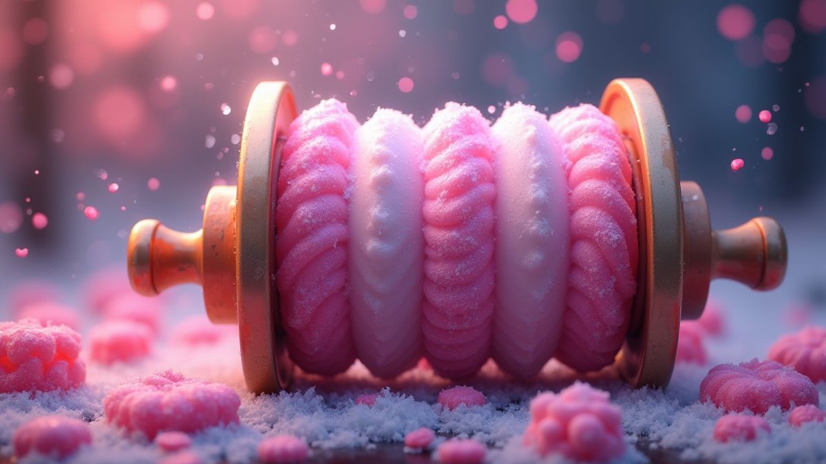 Carretes cobertos de doces com wilds empilhados.