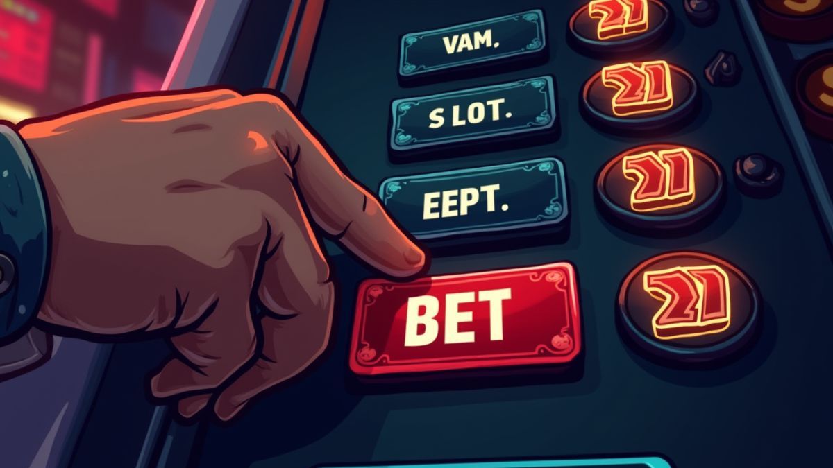 Ein Detektiv, der die Einsatzkonfigurationen auf einem Slot-Bildschirm anpasst.