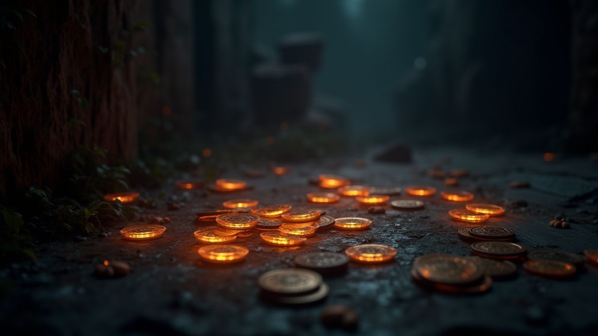 Une atmosphère effrayante avec des pièces brillantes et des ombres sombres.