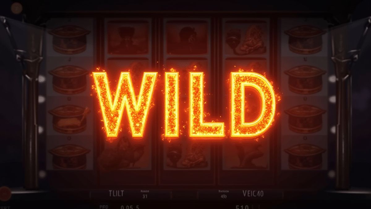 Símbolo Wild se expandindo em um rolo de slot.