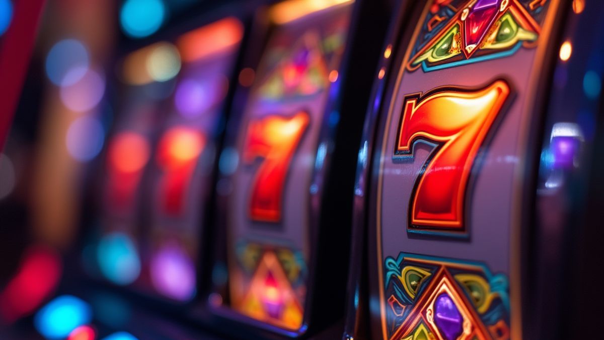 Rouleaux de machine à sous tournant avec des symboles de bijoux.