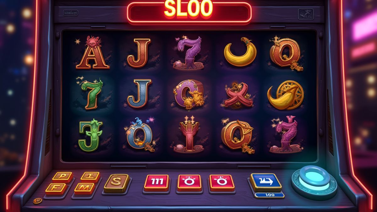 User-friendly interface of a slot machine with eye-catching controls.