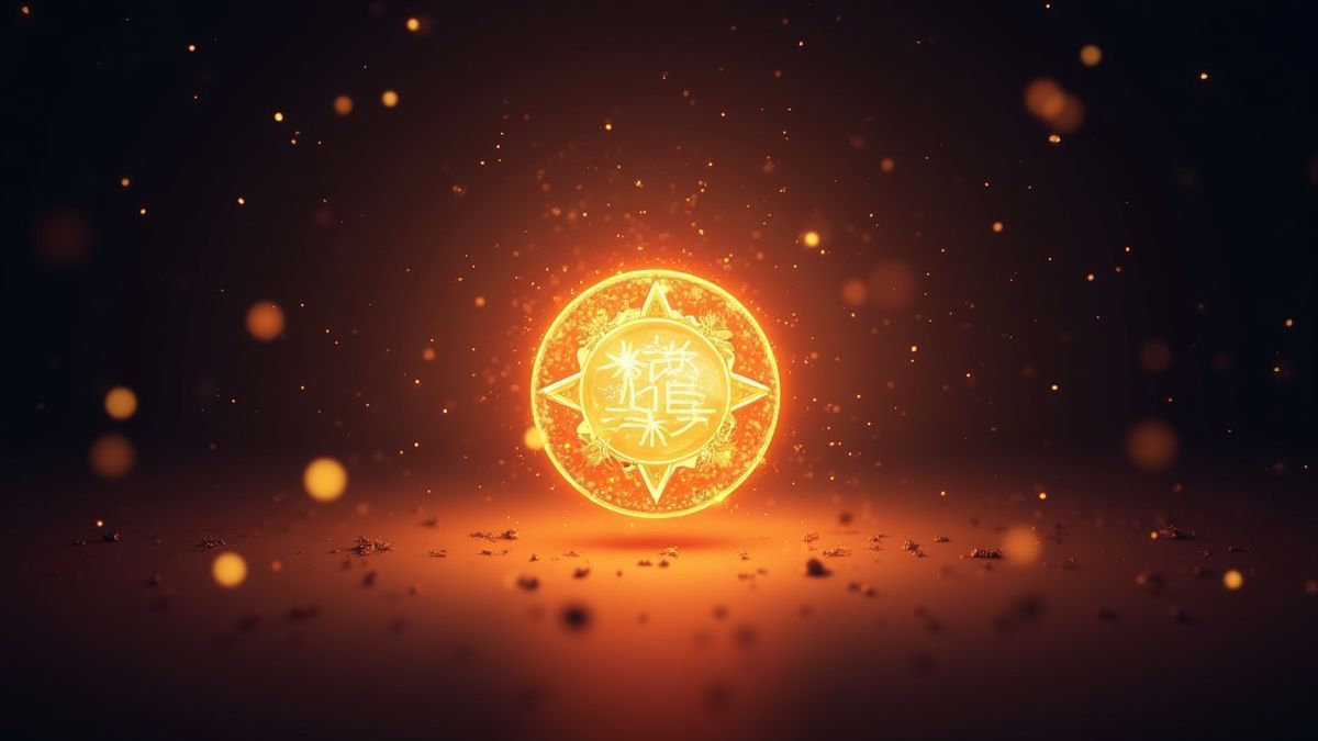 Leuchtendes Scatter-Symbol umgeben von Glitzer.