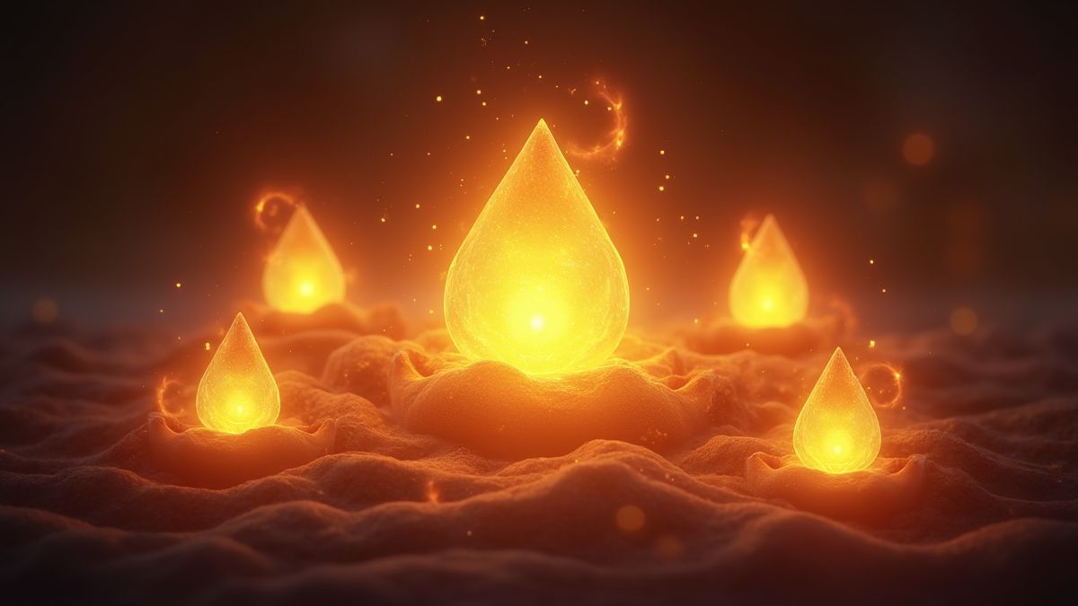 Símbolos scatter brillando con un aura dorada en un fondo místico.