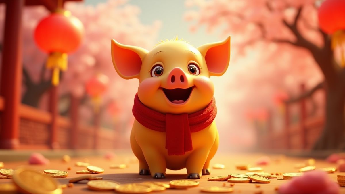 Golden Lucky Pigs