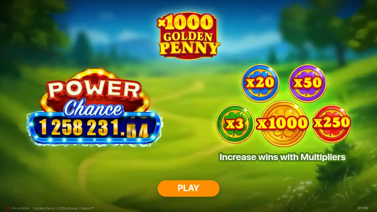 Golden Penny x1000 Power Chance intro slide