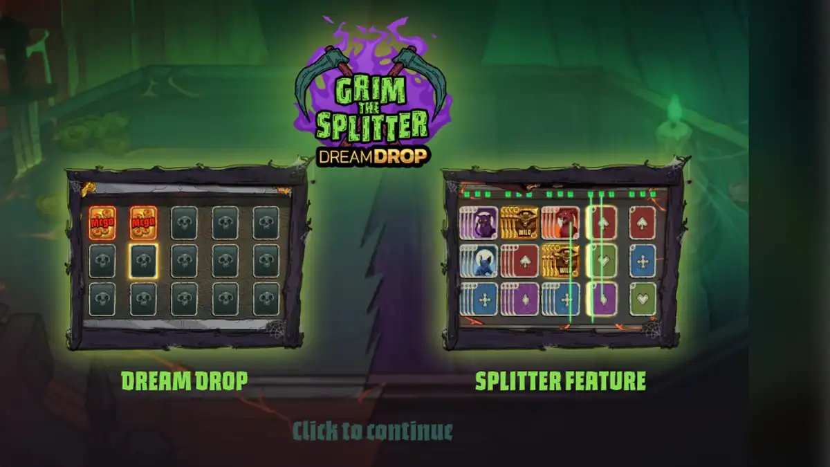 Juego base de la tragaperras Grim the Splitter Dream Drop, diapositiva 2
