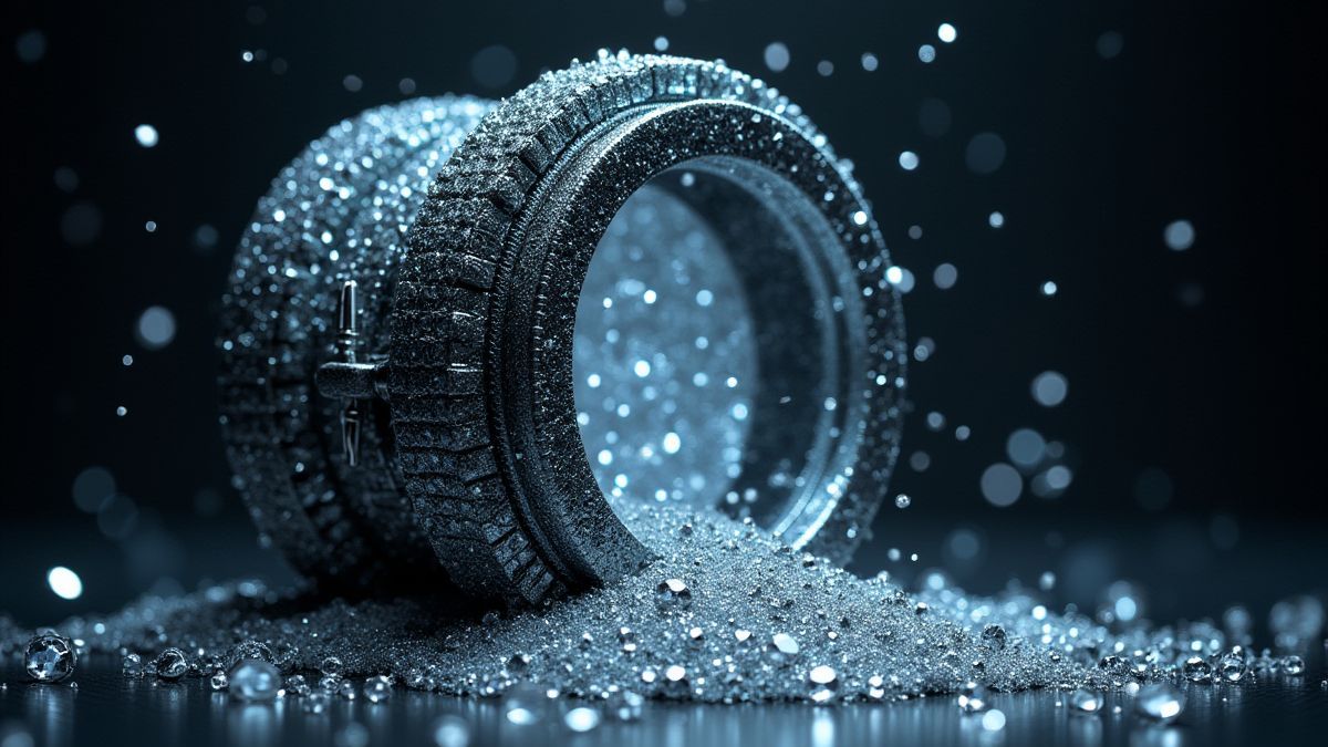 Una caja fuerte llena de diamantes siendo abierta.