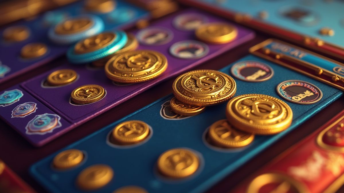 Opciones de personalización de apuestas en una interfaz de slot colorida.