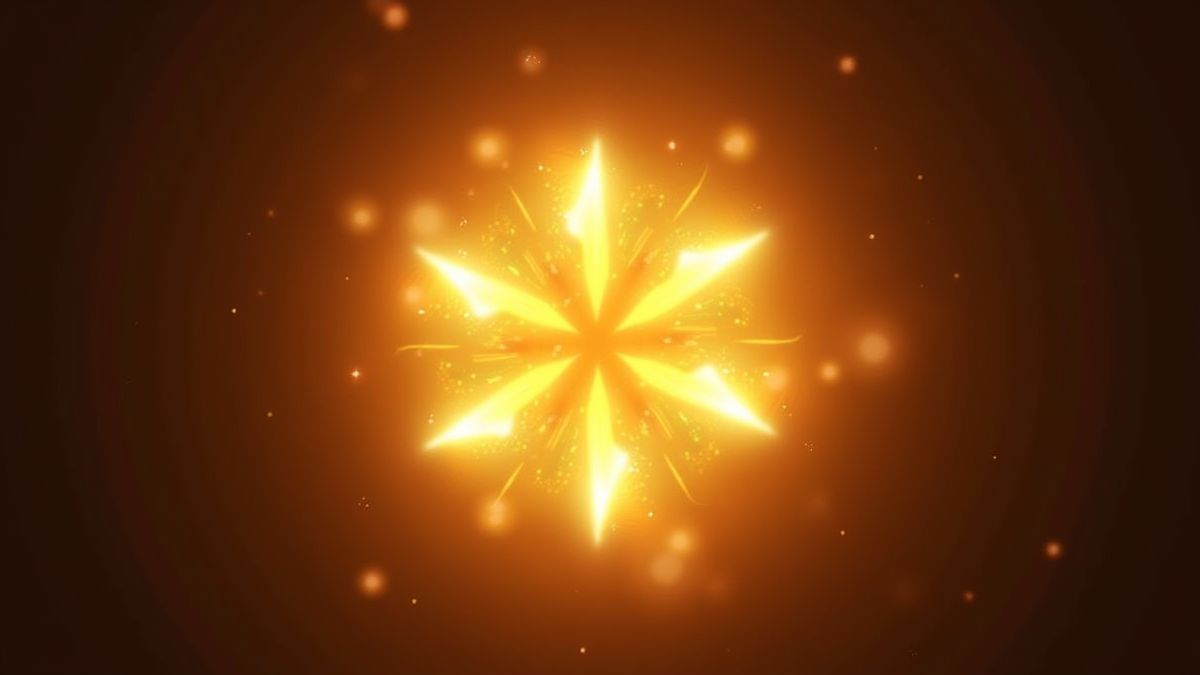 Símbolo scatter brillante rodeado por un aura dorada.