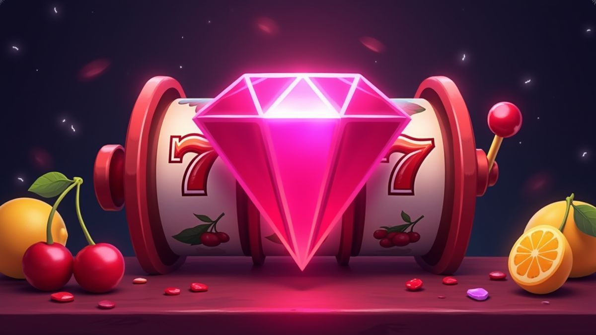 Robijn die draait op een rol naast vruchten.