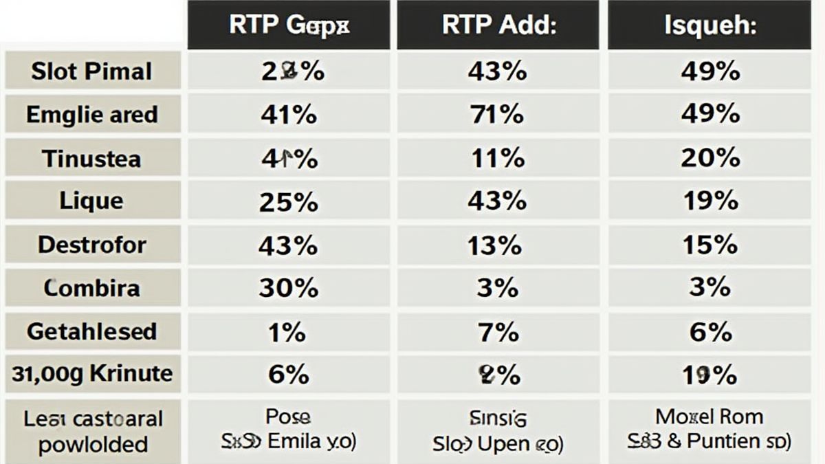 Comparación de RTP de slots