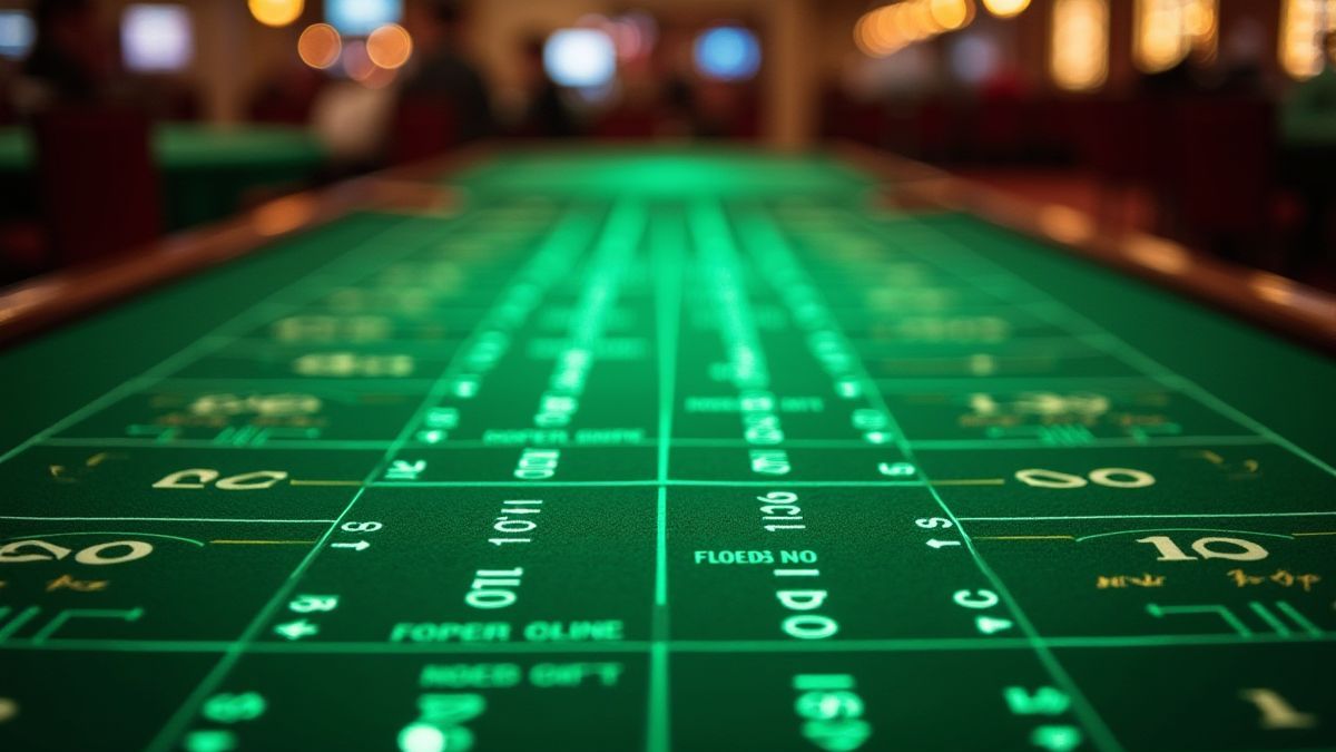 Casino iluminado em luzes verdes