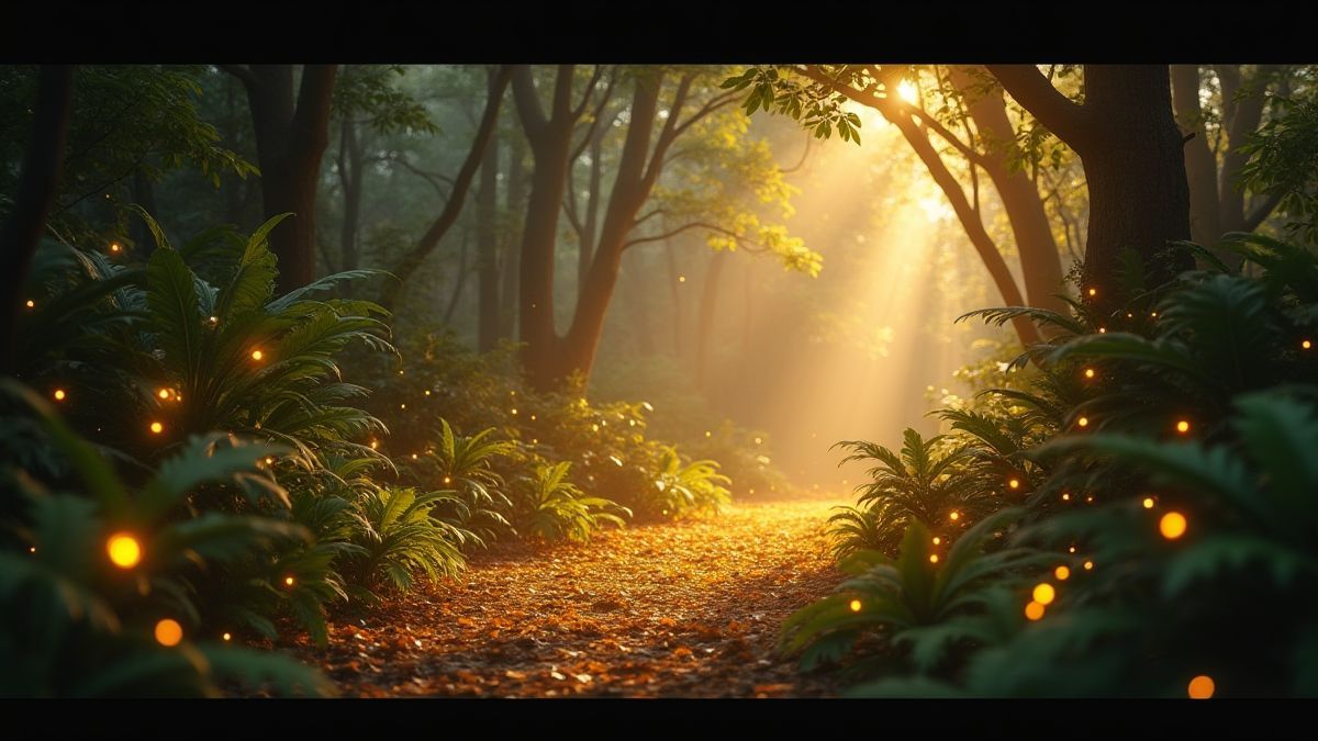 Symboles Scatter dorés brillants dans la jungle