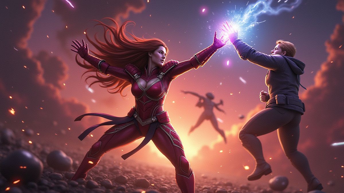 Cosmische strijd waarin Iron Girl schurken vangt.