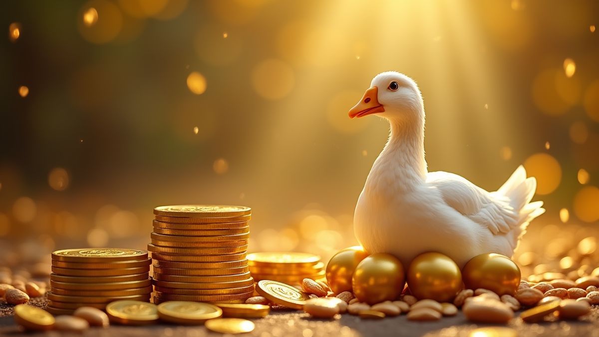 Monedas doradas, habichuelas mágicas y una gansa sobre huevos de oro.