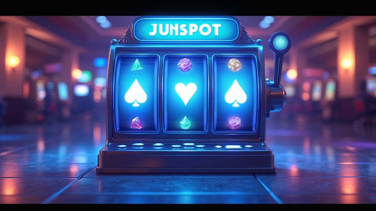 Animated Crystal HiLo Progressive machine with a small glowing jackpot meter