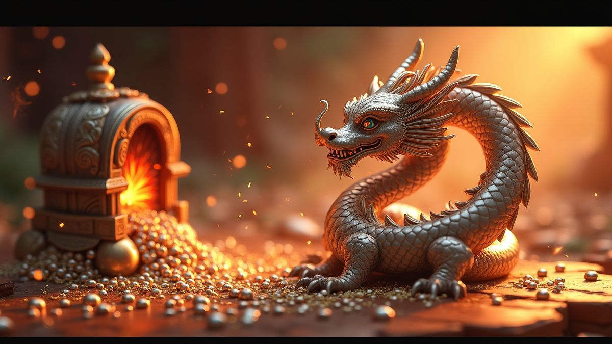 Slot machine Dragon Fury com tema silver, dragão e brilho de jackpot progressivo