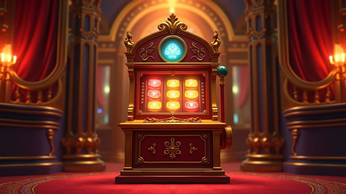 Animated Fakir Dice slot machine with glowing dice and a small jackpot meter