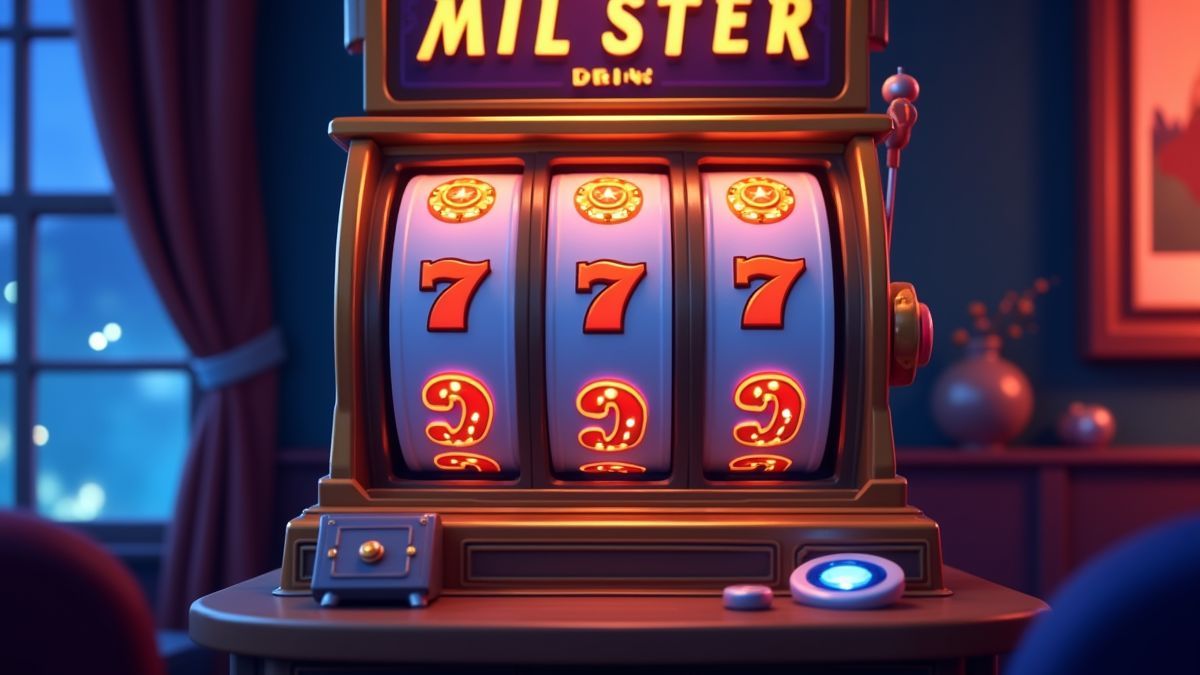 Geanimeerde Five Raiders-gokautomaat met een kleine oplichtende jackpotmeter