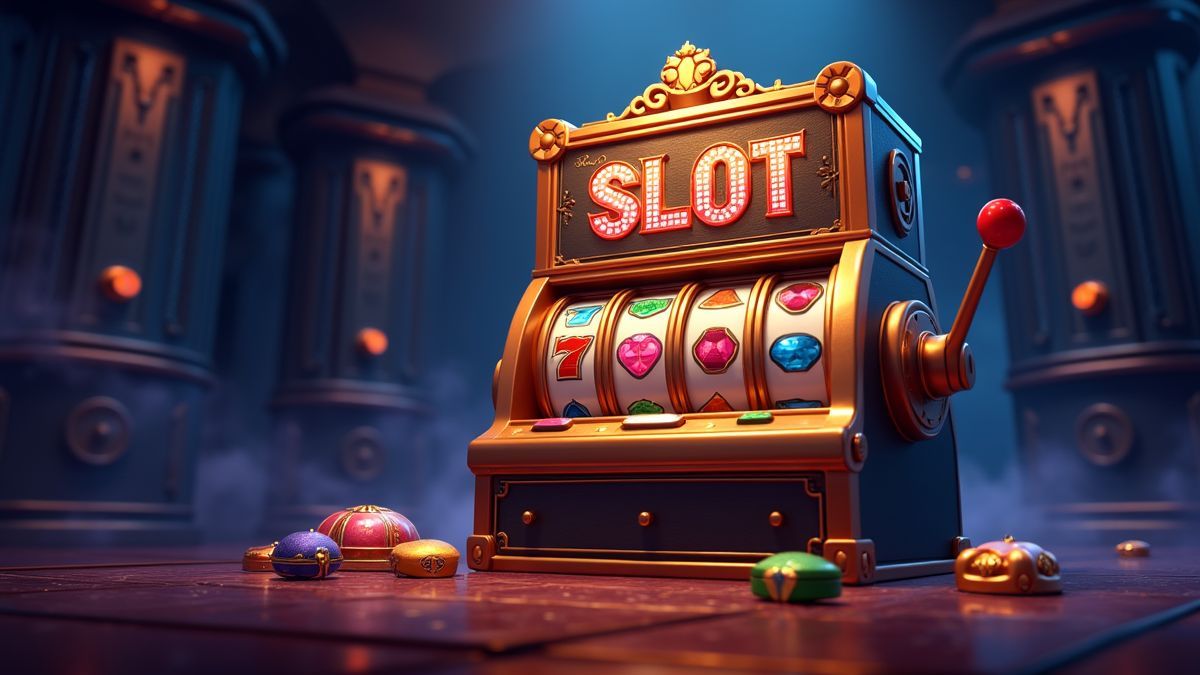 Geanimeerde Five Raiders-speelautomaat in een casino-omgeving met kluisthema