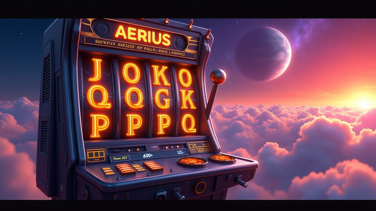 Animated space-pirate slot machine with a glowing jackpot wheel and planet backdrop