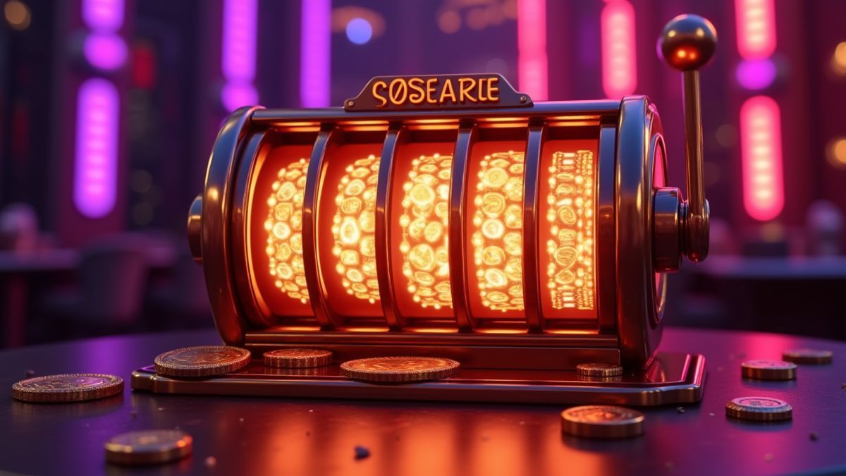 Animierter Glam-Night-Slot mit kupferfarbenem Jackpot-Leuchten