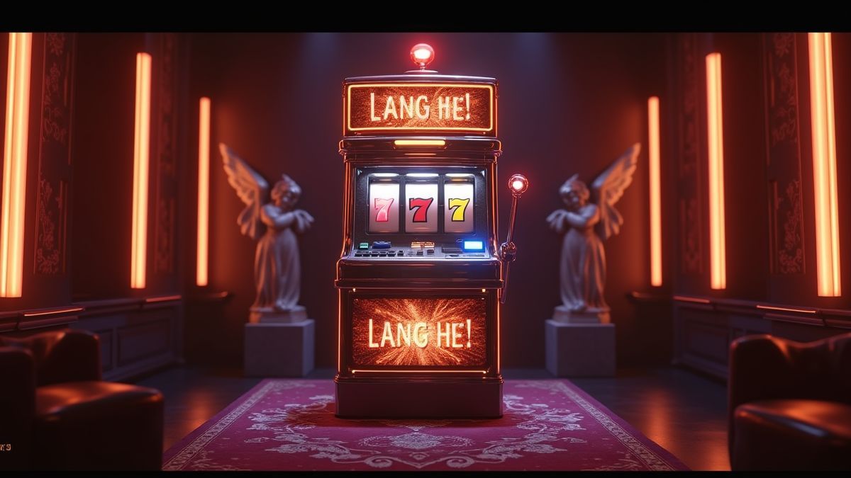 Animated Glam Night slot machine glowing copper in a luxury neon lounge