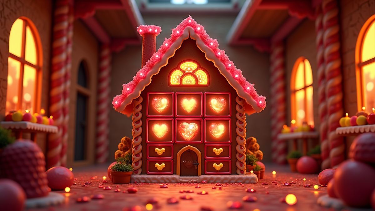 Máquina tragaperras de Hansel y Gretel con estilo Pixar y un tesoro de rubí brillante