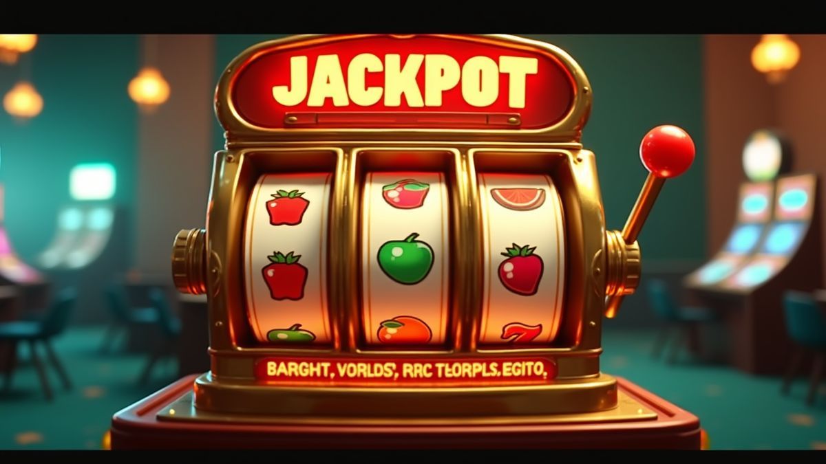 Animated progressive slot machine with three spinning wheels