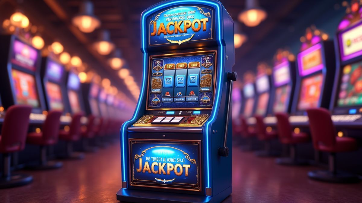 Animated Mystery Race slot machine with a glowing jackpot meter